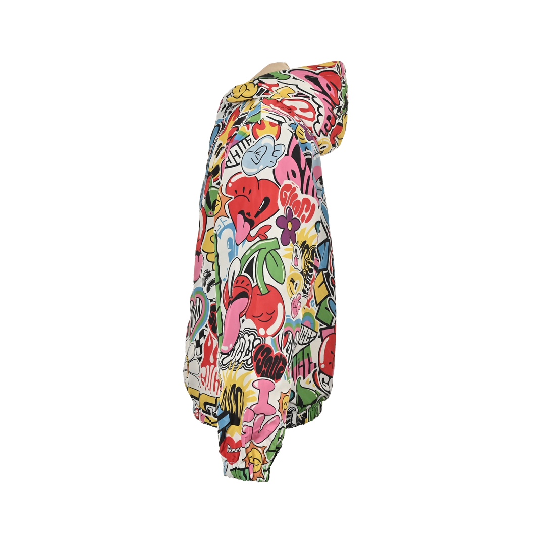 Gucci 24Fw Heart Cherry Fun Graffiti Reversible Jacket