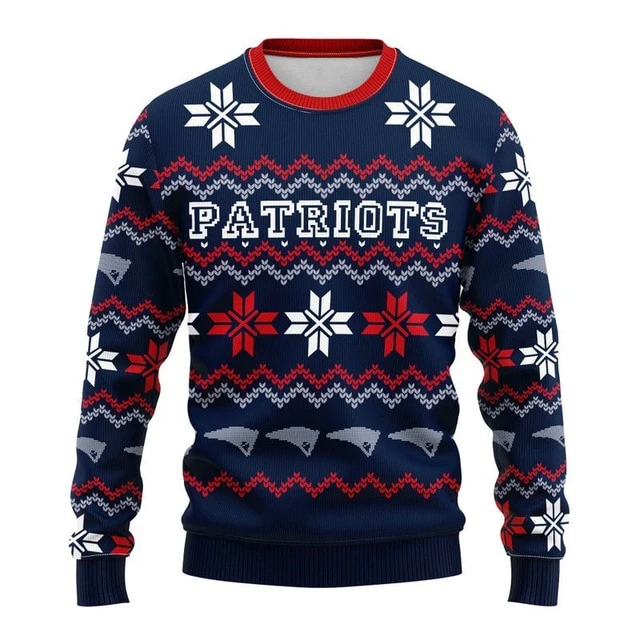 NEW ENGLAND PATRIOTS 3D CHRISTMAS HOODIE ABC03
