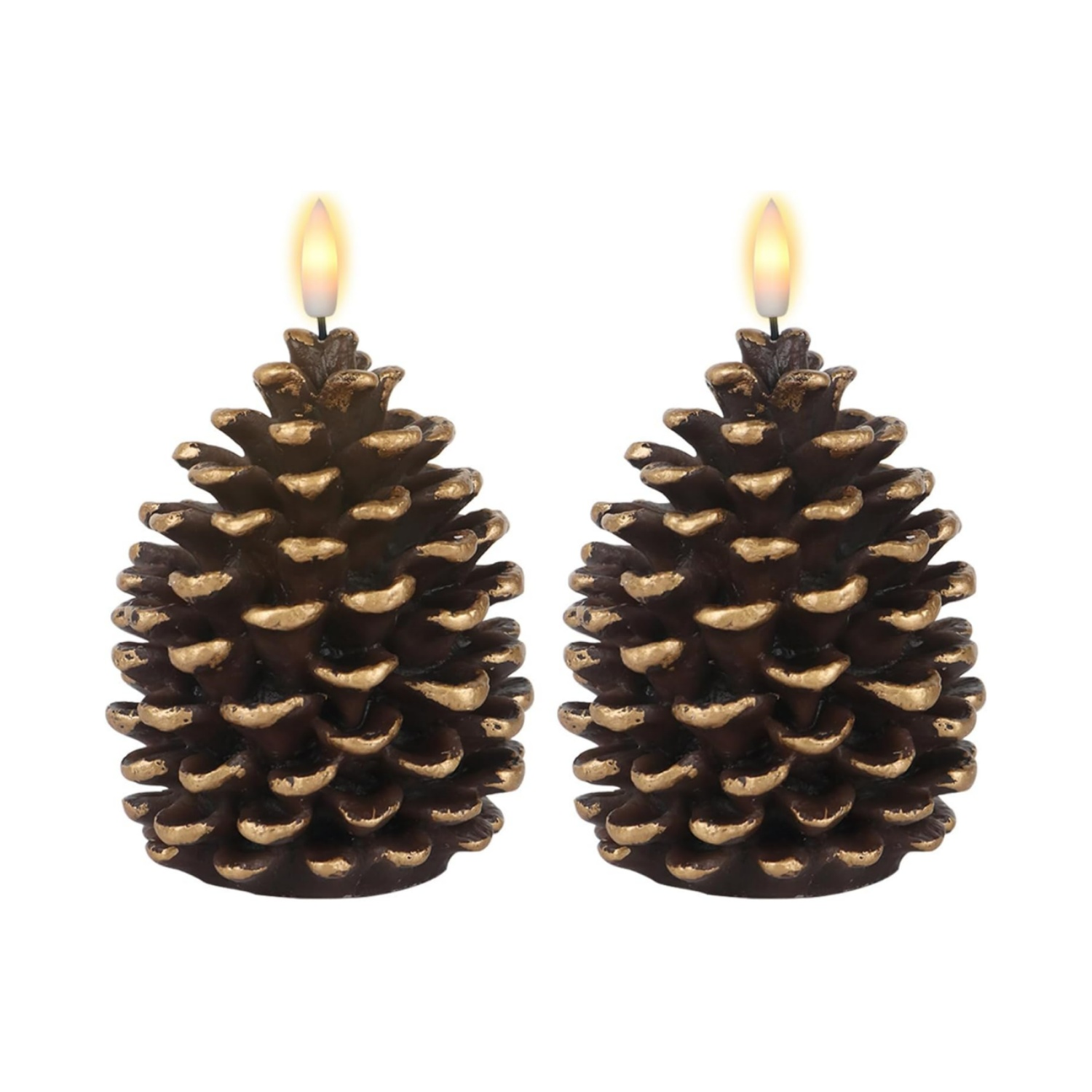 🎅2024 Christmas Promos🔥Flameless Pinecone Candles Battery Operated with 6 Hour Timer