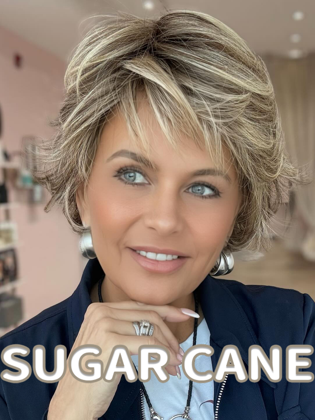 Short Tousled Bob Wig with Layers