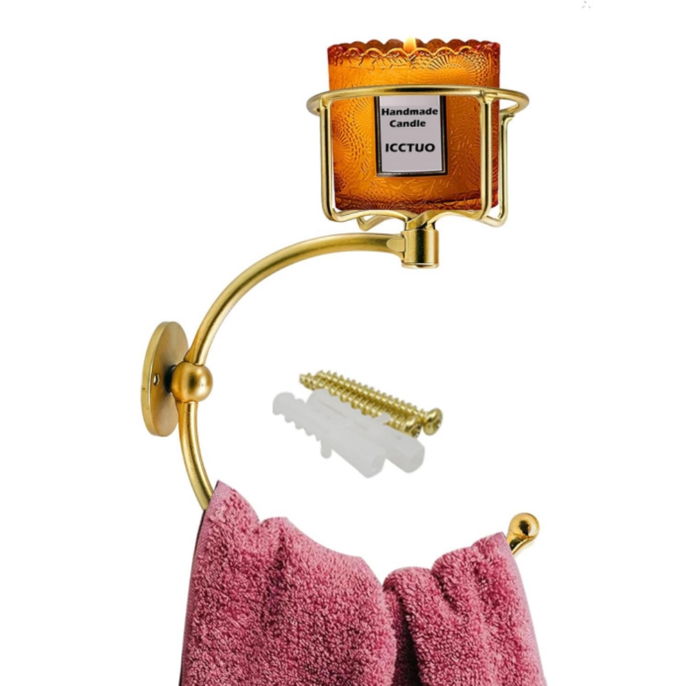 🔥On Sale🔥Hand Towel Holder with Vintage Candle Holder