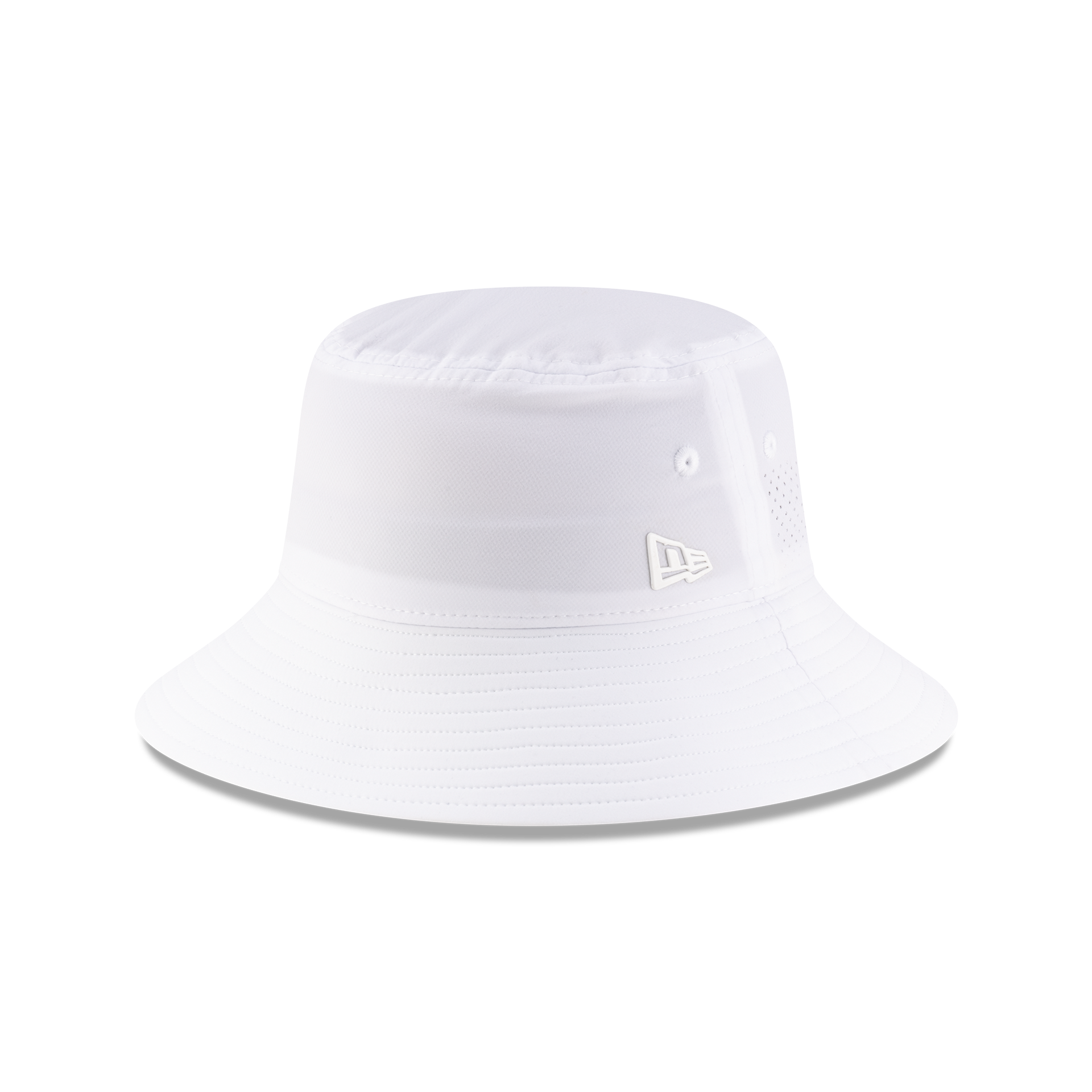 New Era Branded White Golf Stretch Bucket Hat