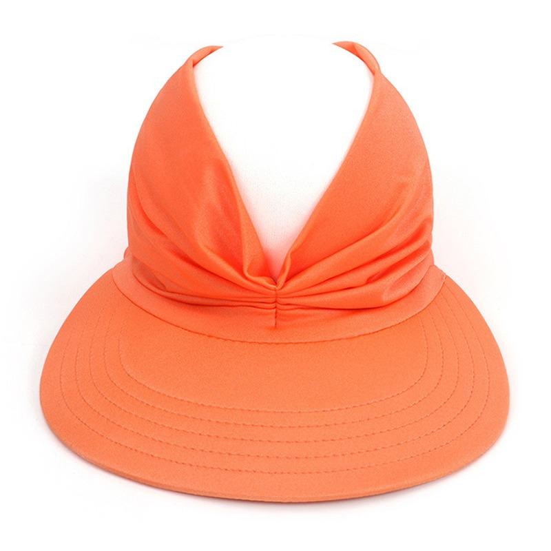 2022 Summer women's sun hat, women's anti-ultraviolet elastic top hat, ponytail hat, sun hat, beach hat