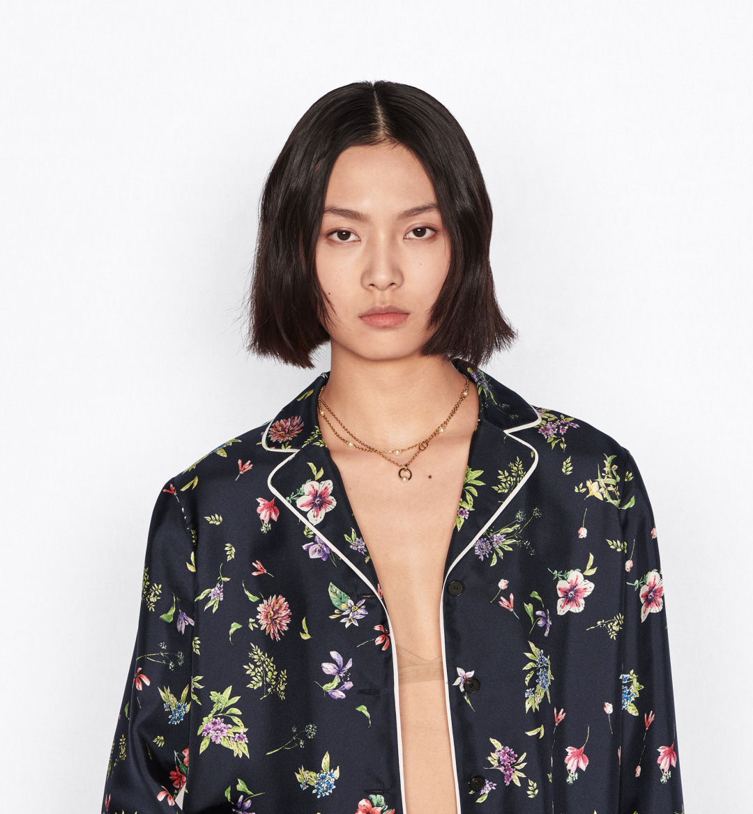 Dior CD Hoop Pearl Necklace