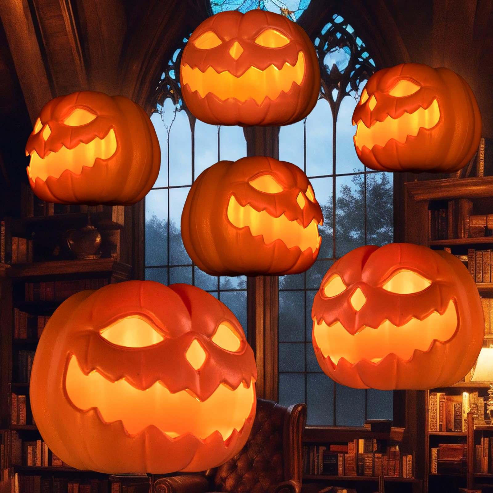 🔥ON SALE - 50% OFF🔥🎃 Flickering LED Floating Pumpkin Lantern with Remote Control