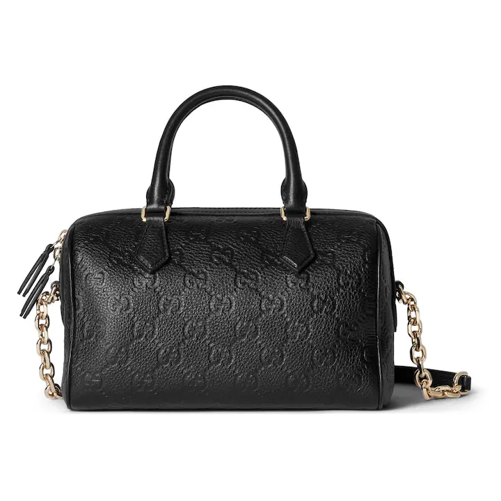 Gucci GG Emblem Medium Boston Bag‎815255 AAEEM 1000