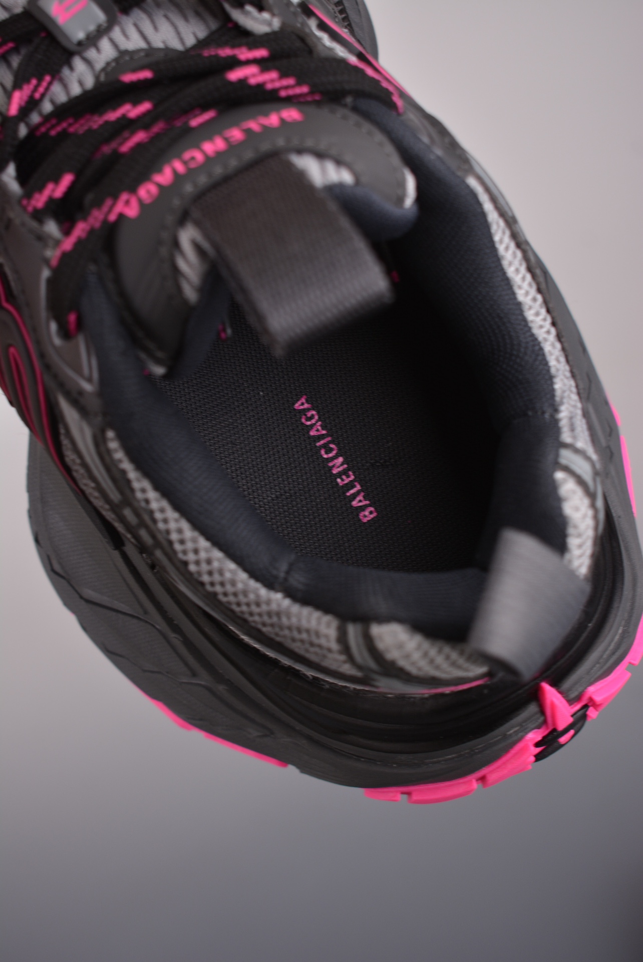 BALENCIAGA Cargo Sneaker 10XL Black and Pink Distressed