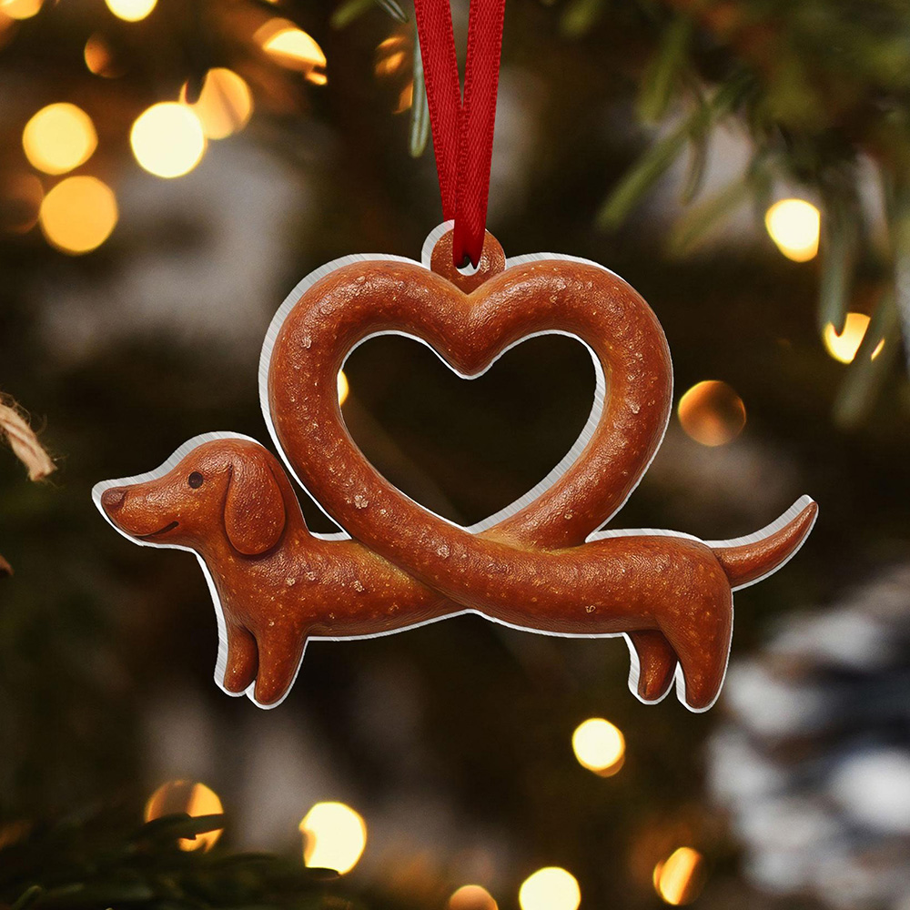 Pretzel Dachshund Ornament