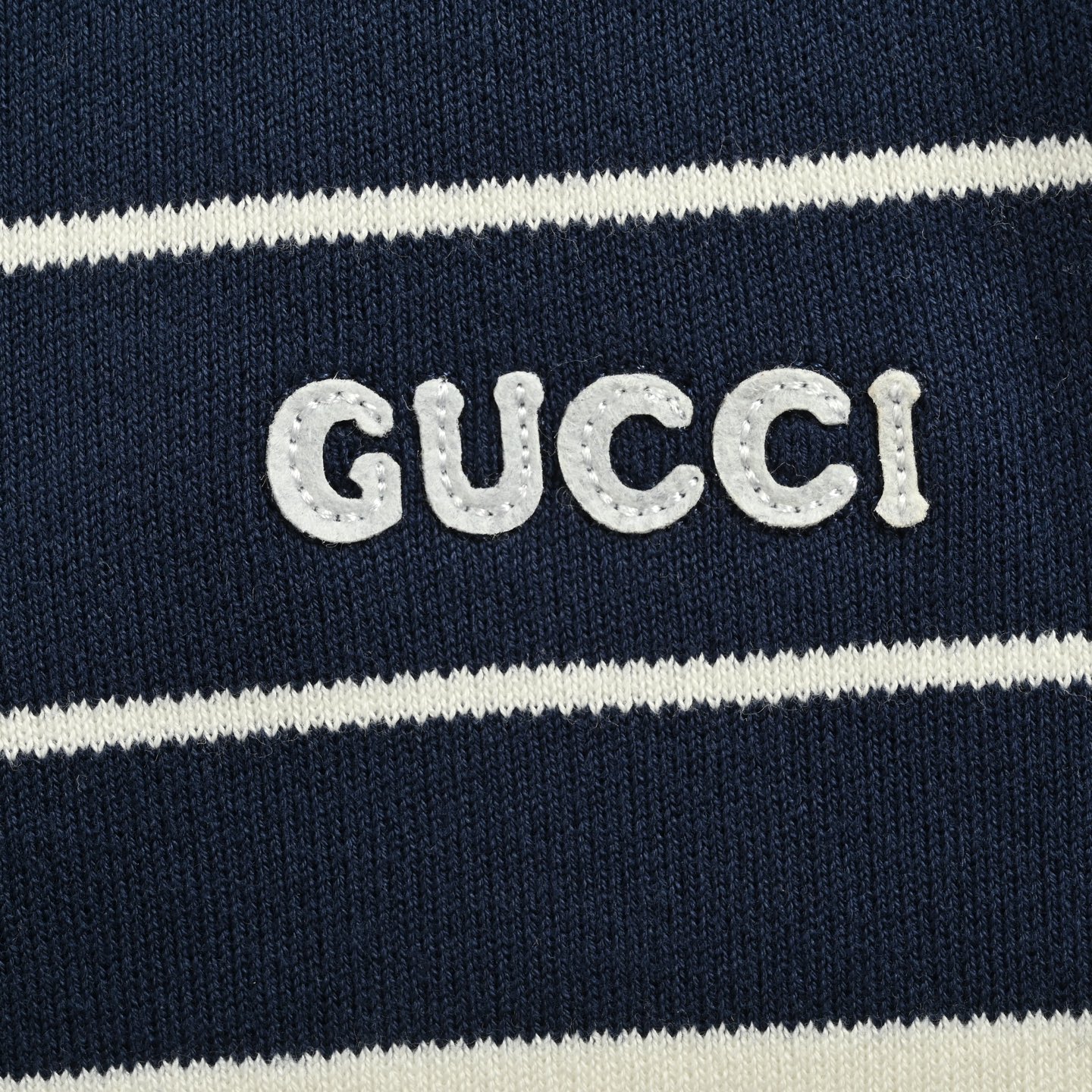 Gucci 25ss striped knitted Polo short-sleeved