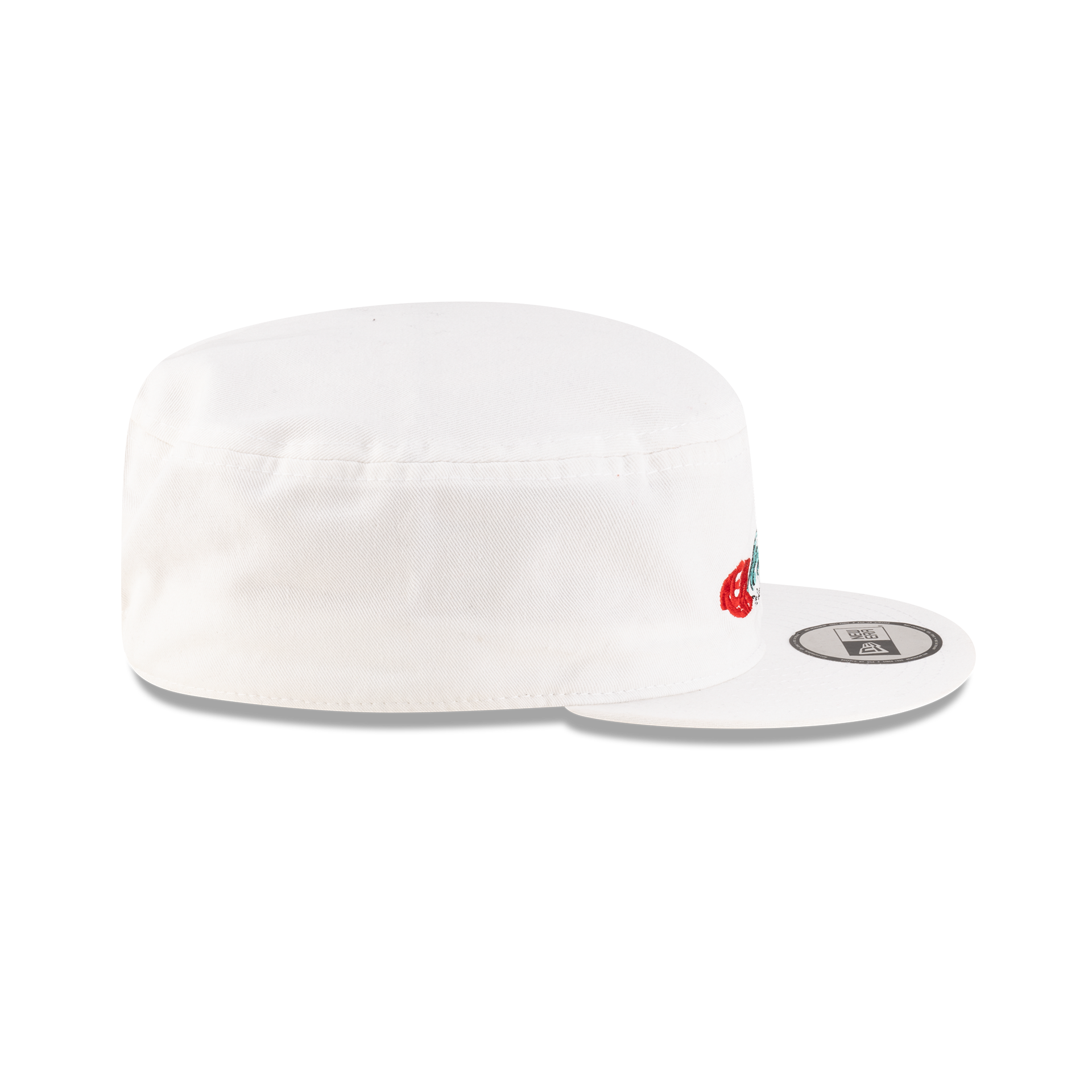 New Era Branded College White Painter Elastic Back Hat
