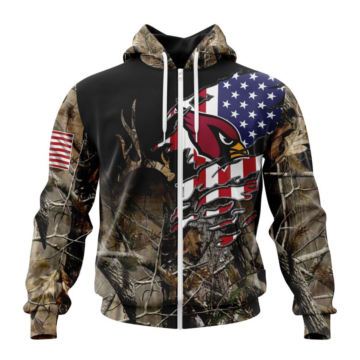 ARIZONA CARDINALS 3D HOODIE CAMO REALTREE HUNTING