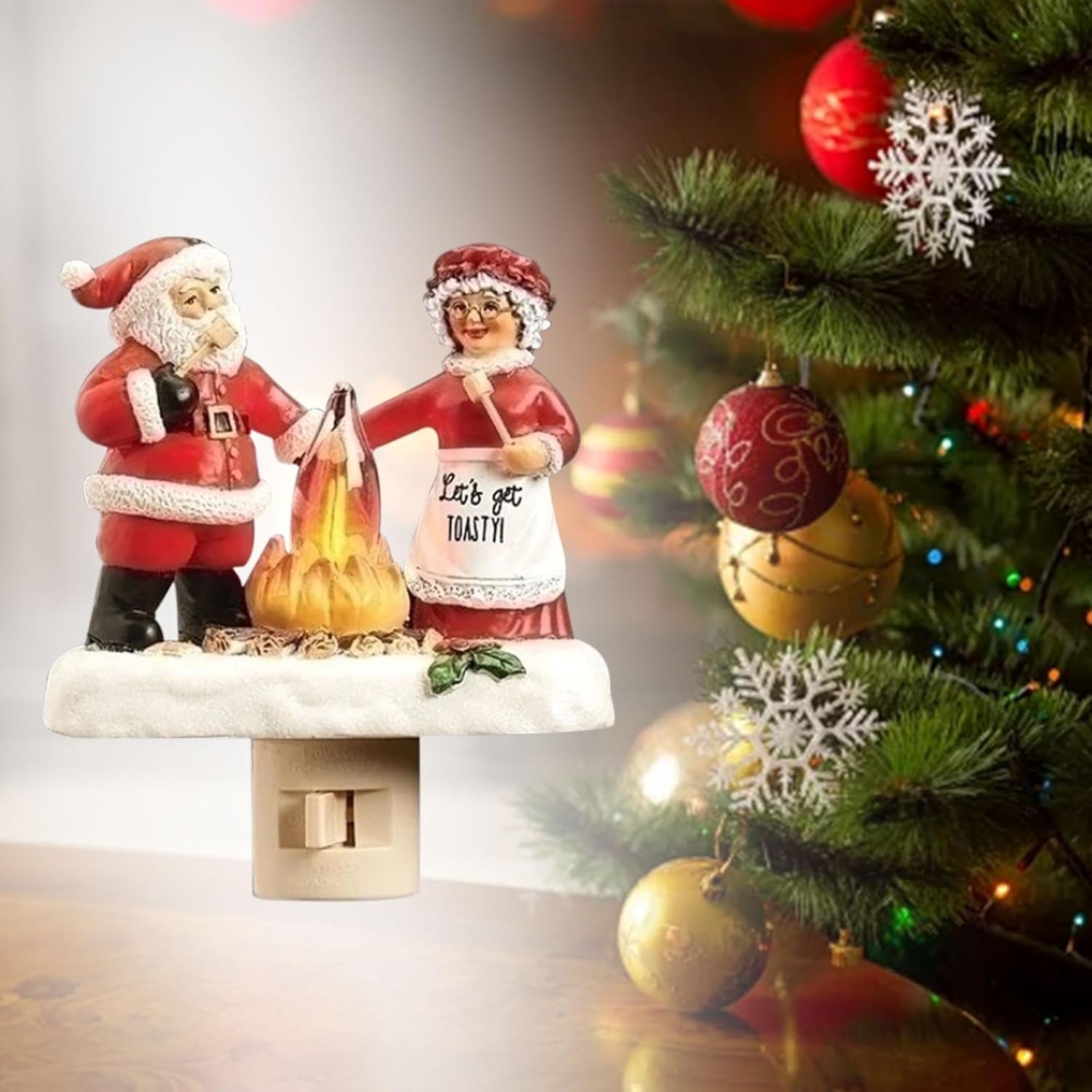 ✨Flash Sale✨Santa and Mrs. Claus Campfire Flickering Nightlight