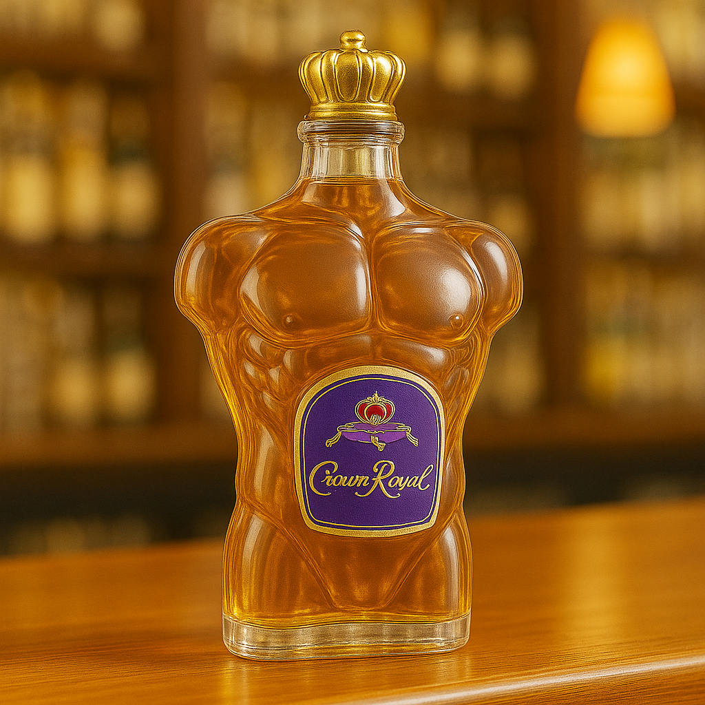 Muscle Man Shaped Whiskey Bottle