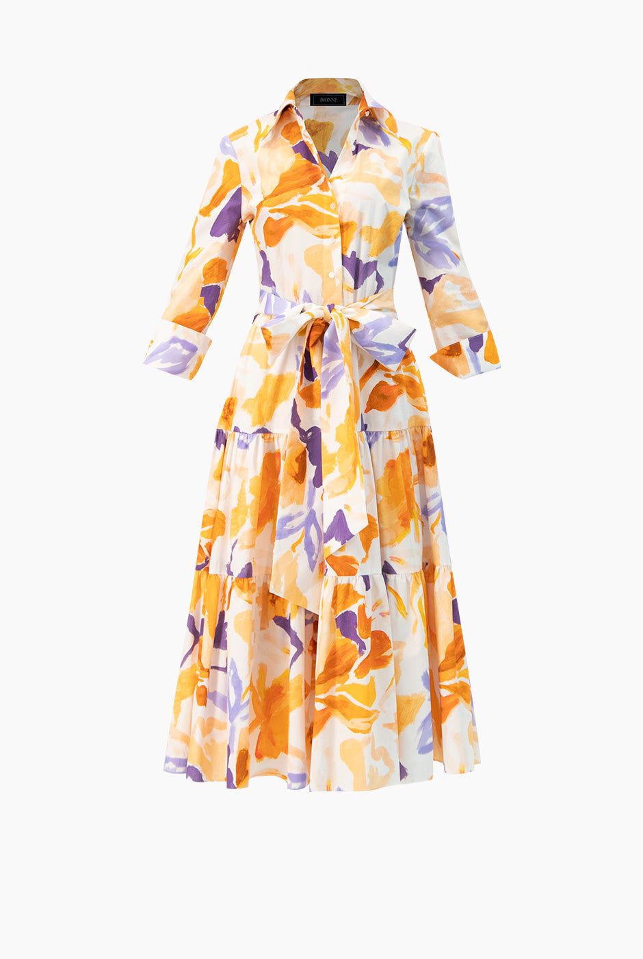 Vestido camisero con cinta