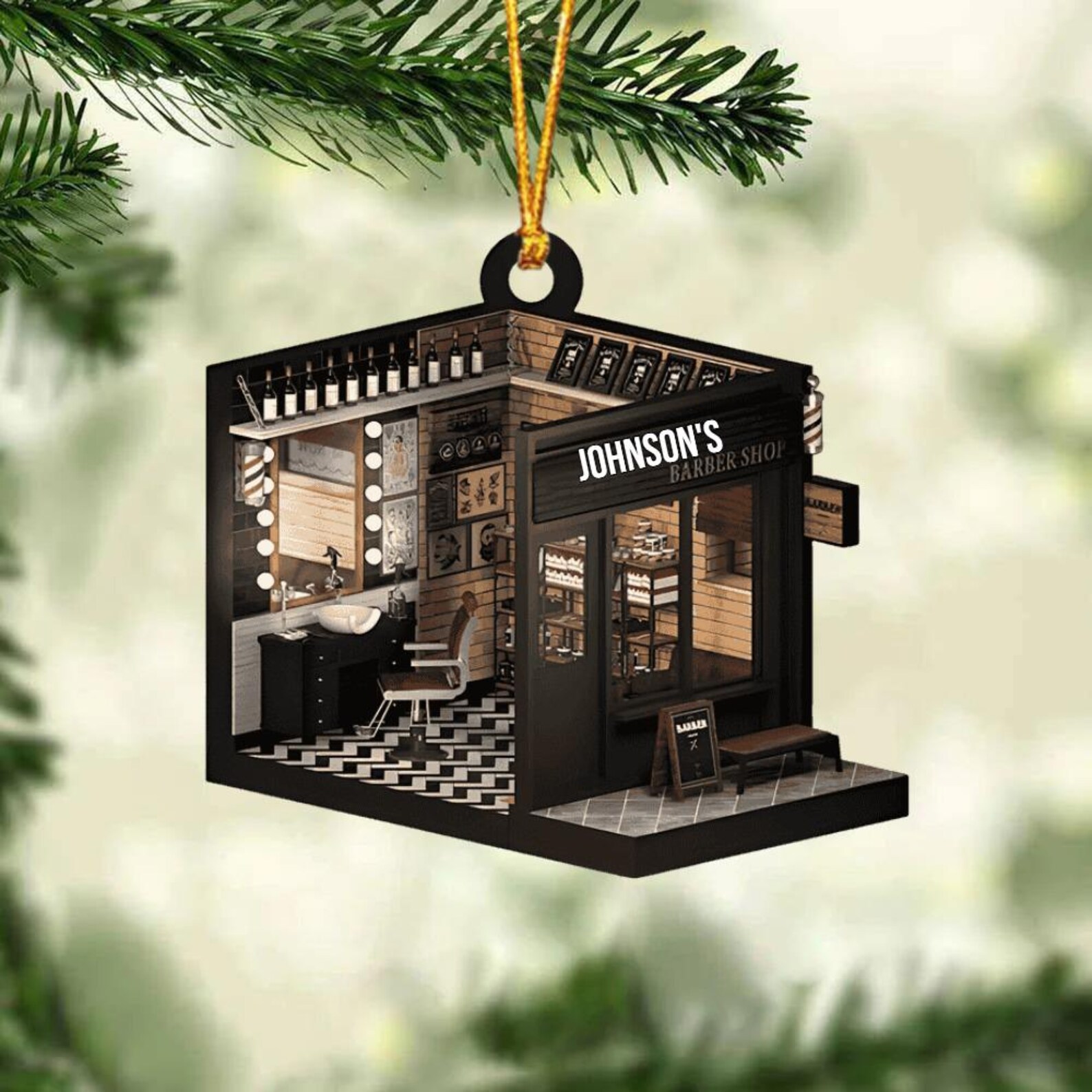 2024 New Release Personalized Hair Salon  Ornament Gift For Hairdresser