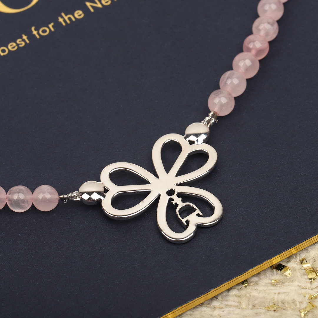 Dior flower crystal necklace