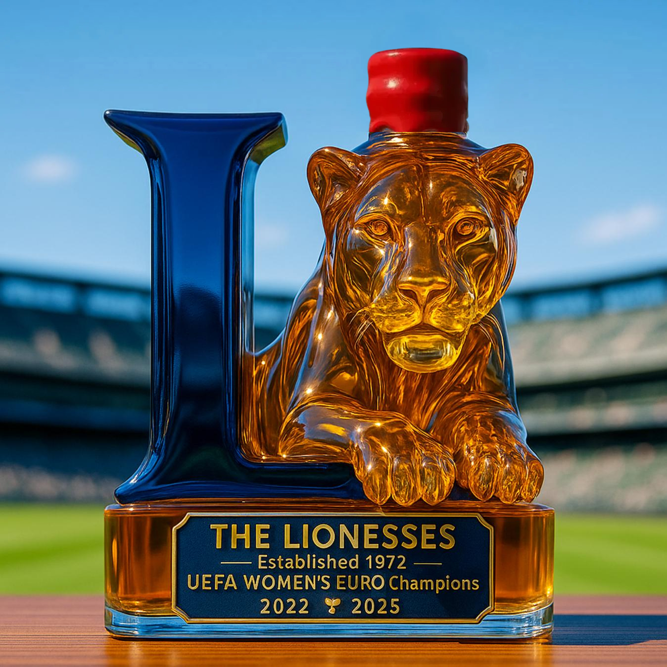 🦁 The Lionesses UEFA EURO Champions Collectible Whiskey Bottle