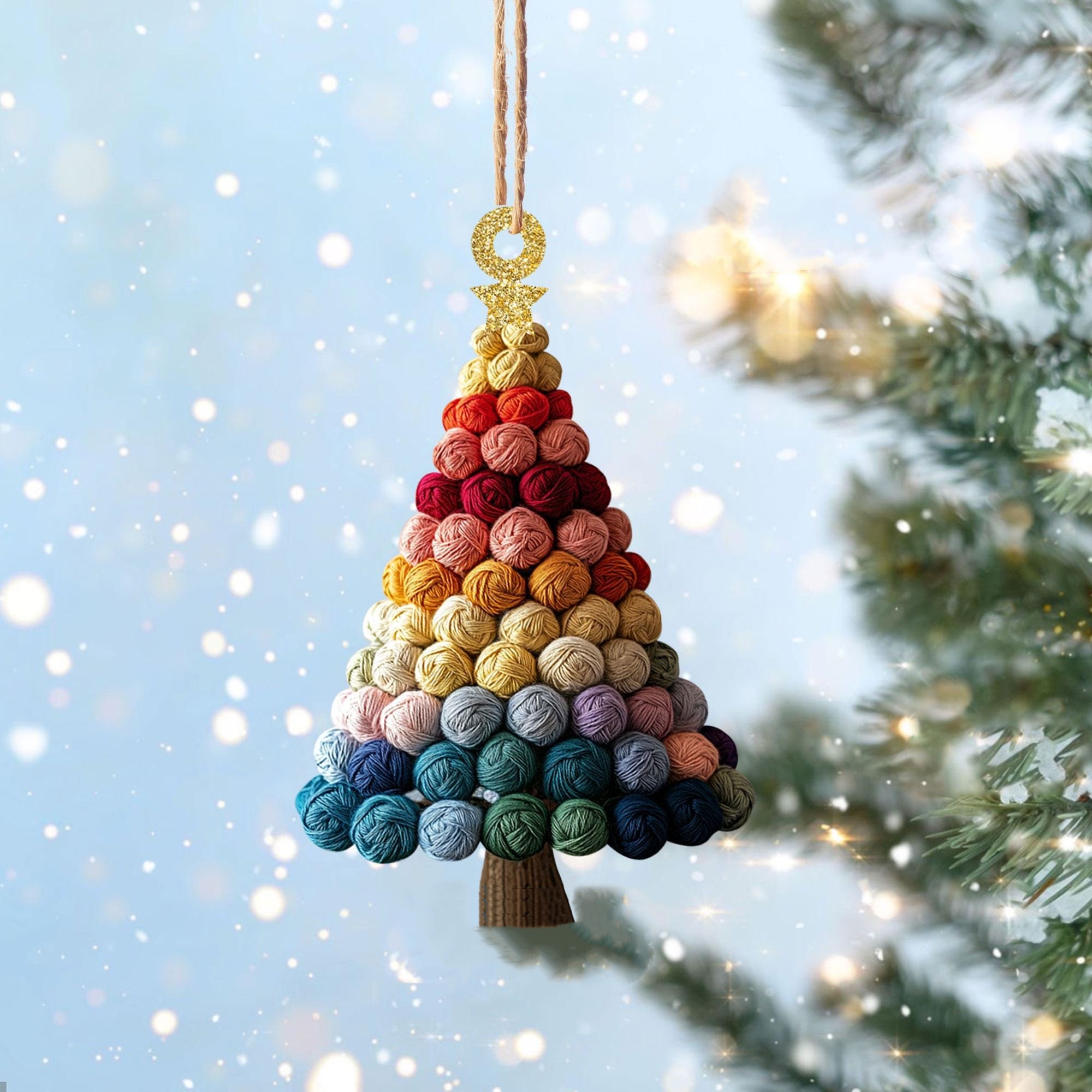 🧶🎄Crochet Thread Christmas Tree Ornament