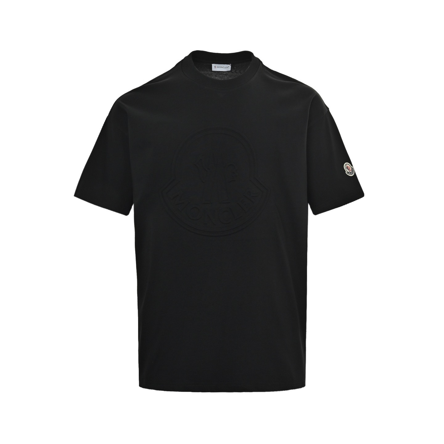 Moncler 25ss embossed logo short-sleeved shirt
