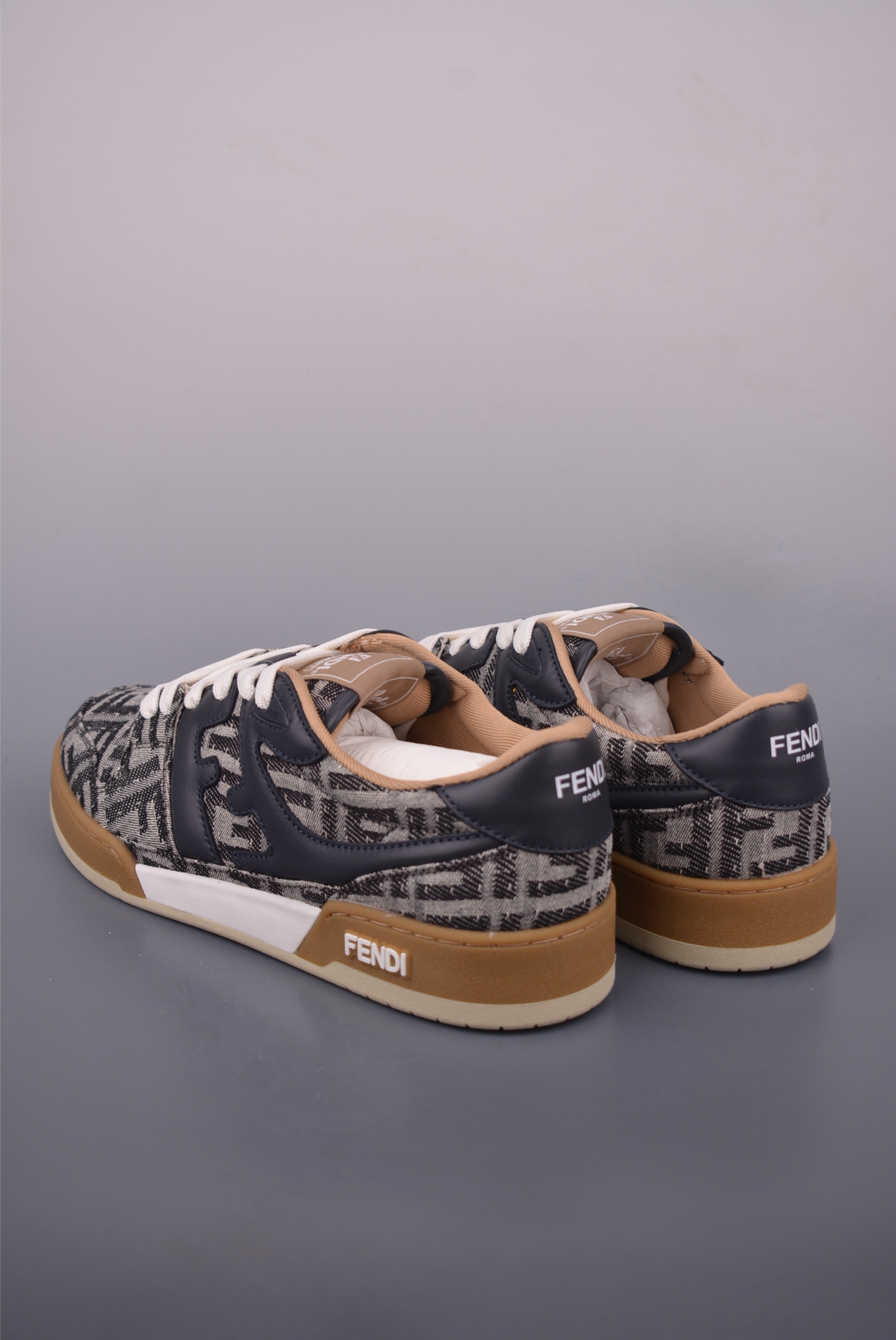Fendi Match round toe platform old flower casual shoes 7E1493L11