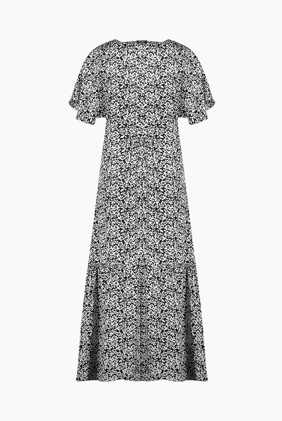 Maxi vestido estampado y escote V