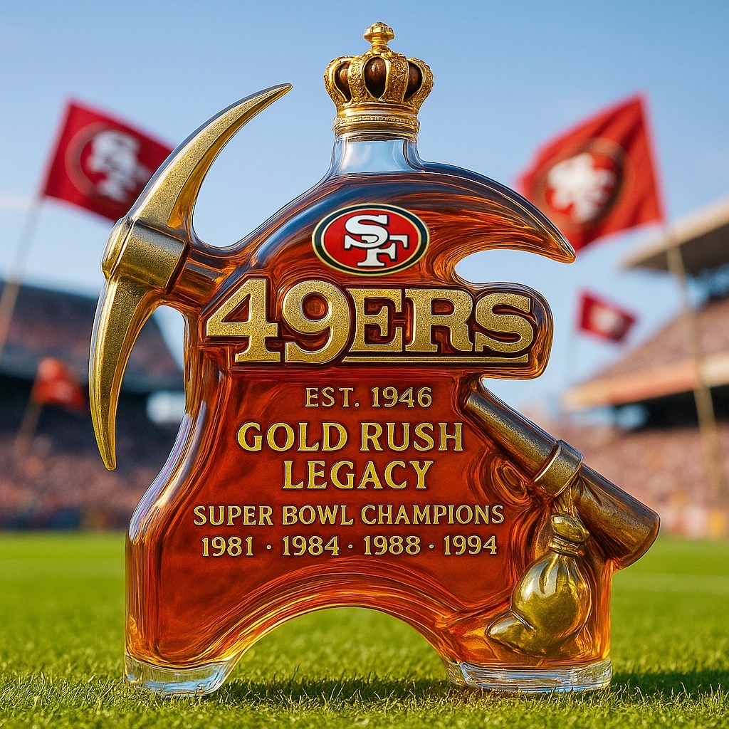 San Francisco 49ers Limited-Edition Whiskey Bottle
