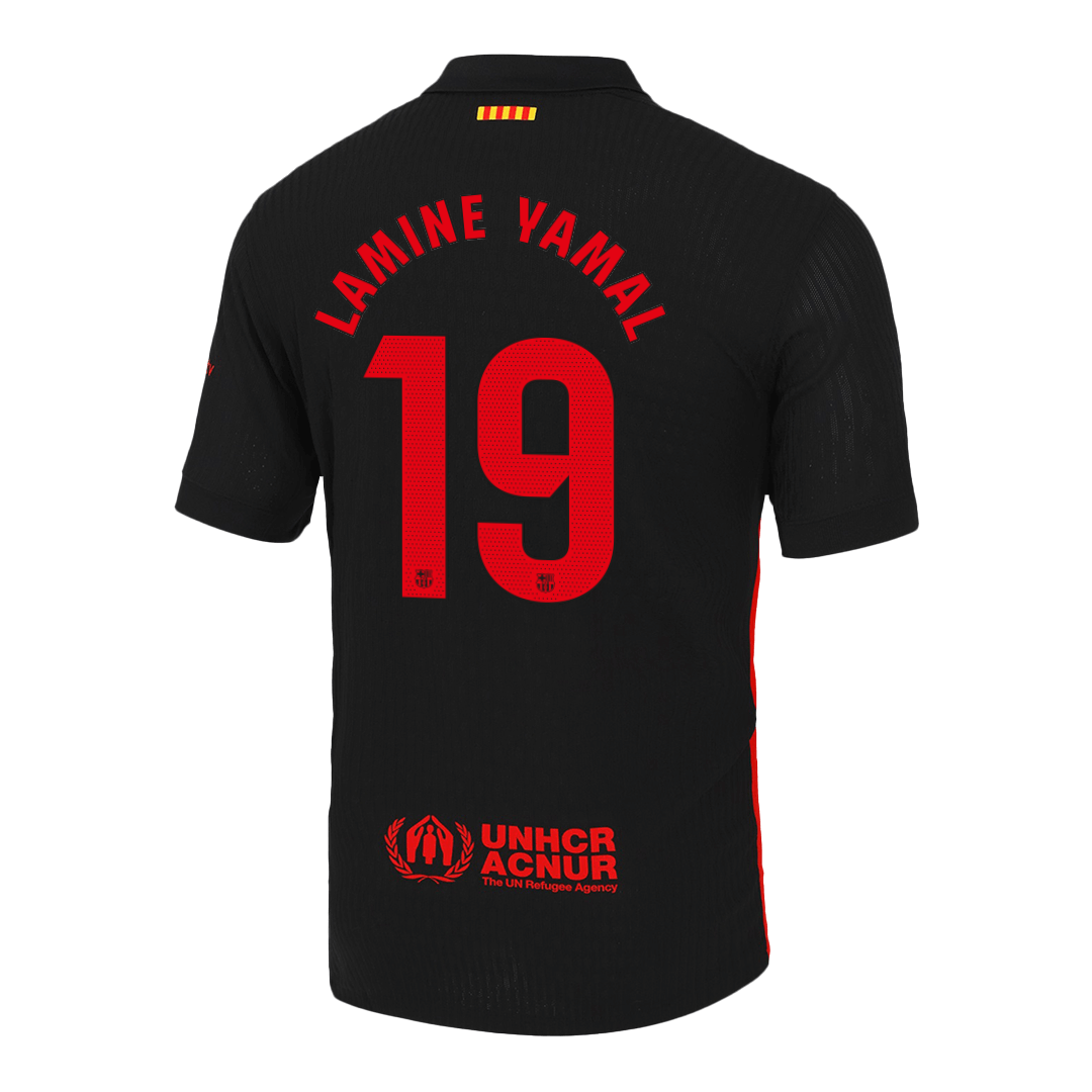 Authentic LAMINE YAMAL #19 Soccer Jersey Barcelona Away 2024/25