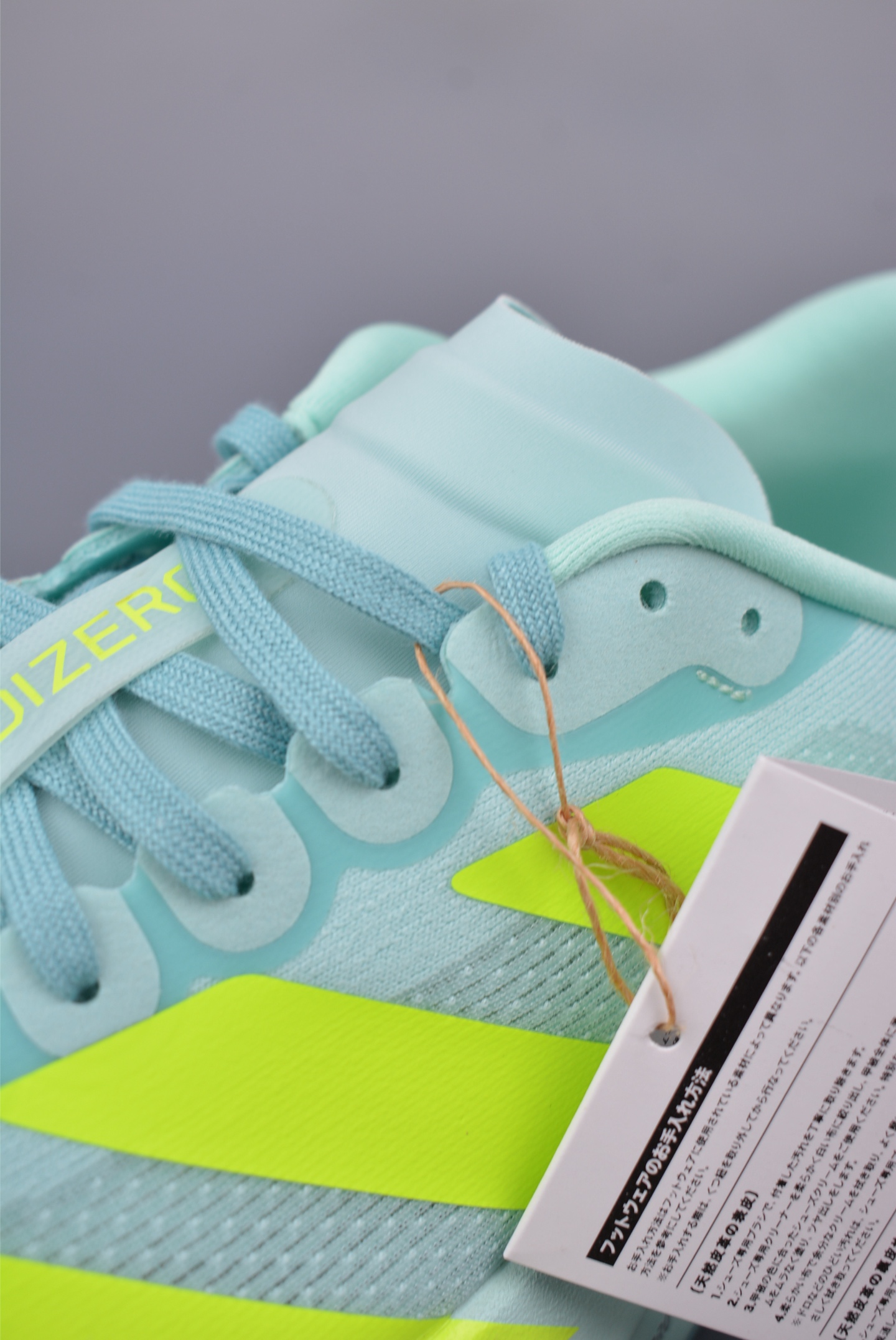 Adidas Adizero Evo SL M running shoes Mesh Light Blue Fluorescent Green JS4452