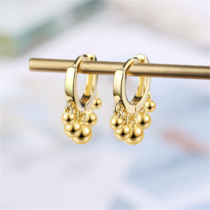 round bead earrings