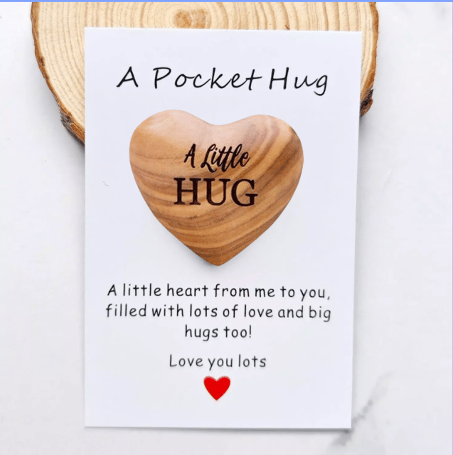 🔥Last day 47% OFF - ❤️Little Pocket Hug Wooden Heart Token - Isolation Gift for Someone You Love