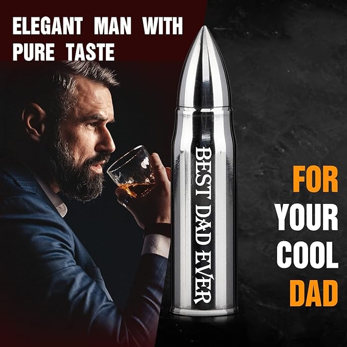 Father's Day Promotion 60% OFF 🥃 Reusable Bullet Whiskey Chilling Stones - Stainless Steel Chilling Rocks