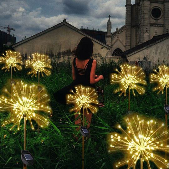 ( Last Day Promotions - 50% OFF)🔥Waterproof  Solar Garden Fireworks Lamp