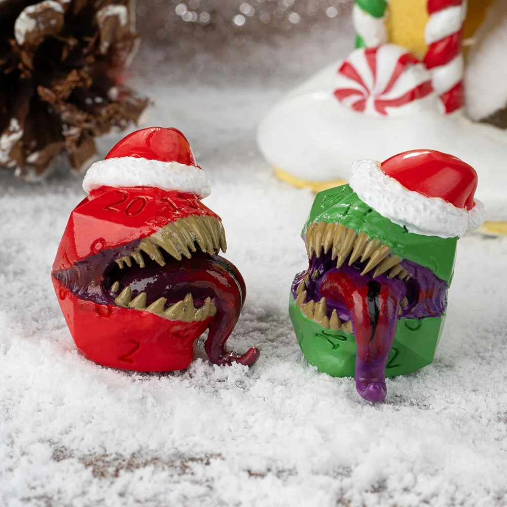 Christmas table decoration DND resin monster dice🎲