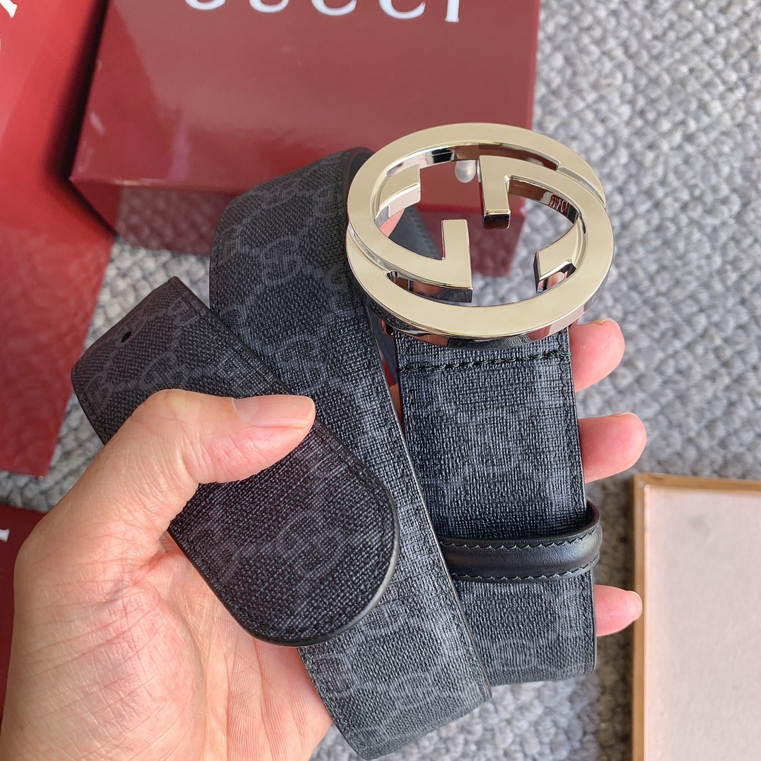 Gucci Marmont printed leather belt 4.0cm wide