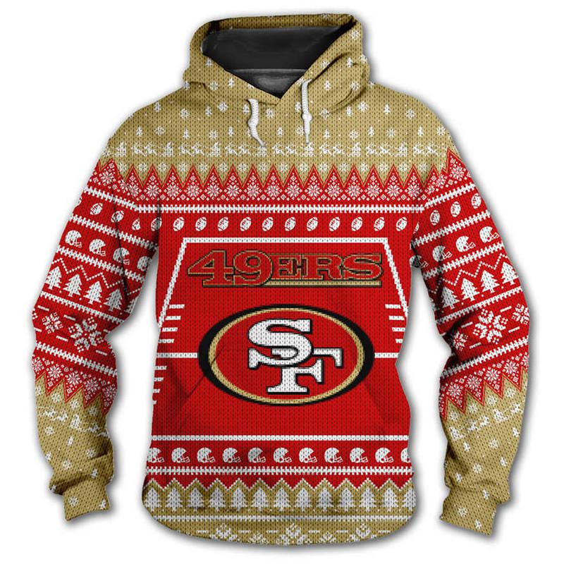 SAN FRANCISCO 49ERS 3D CHRISTMAS HOODIE ABC02