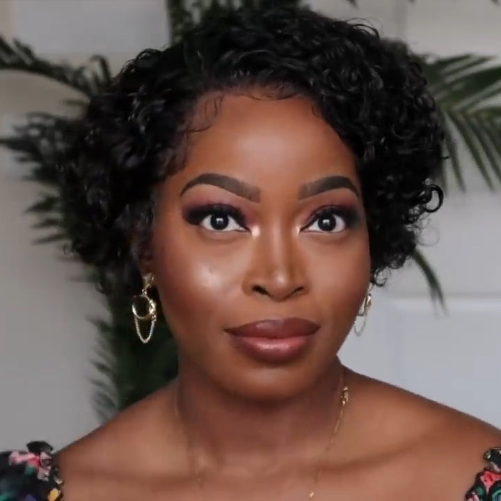 New Basic Cap Short Curly Bob