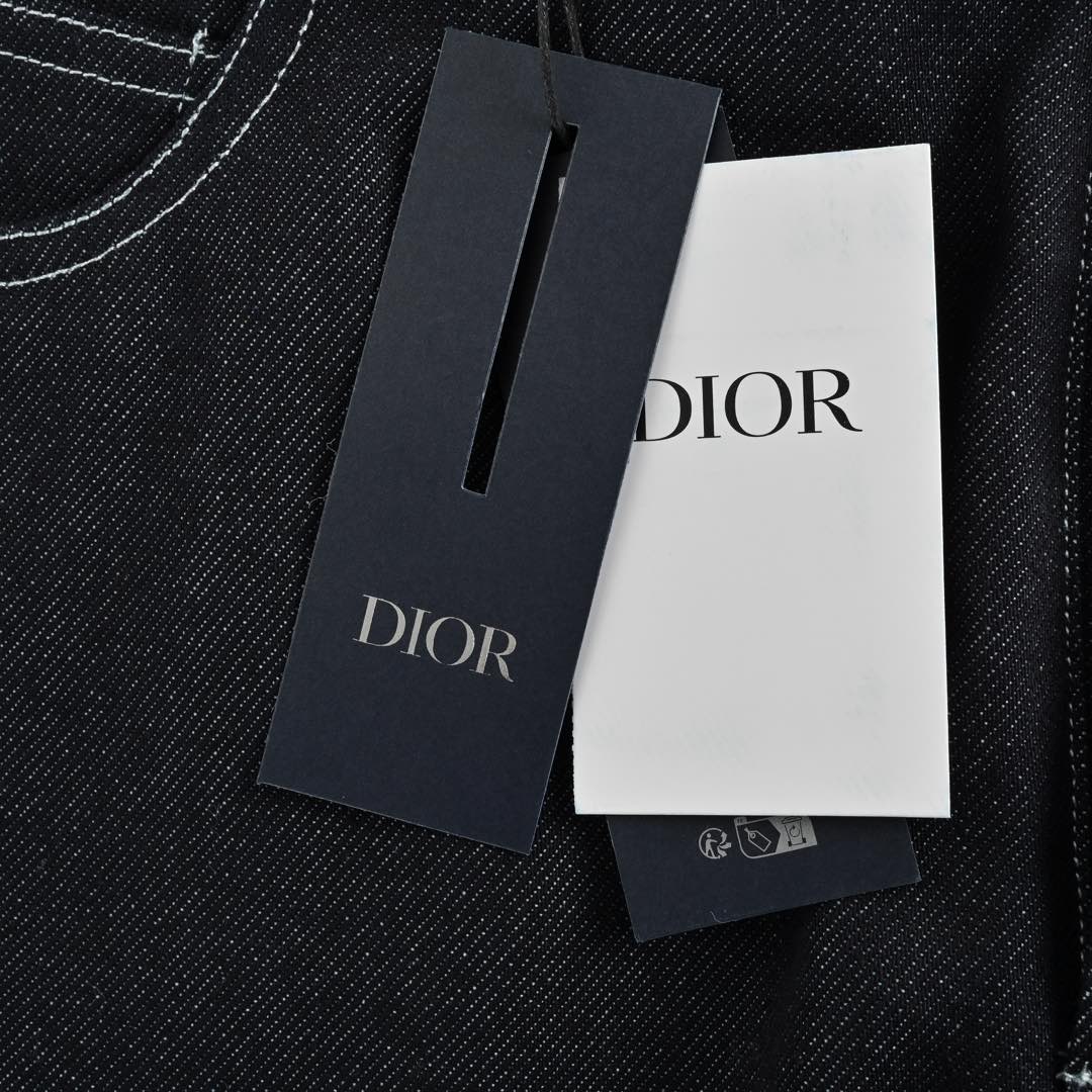 Dior Archives Labels embroidered denim trousers