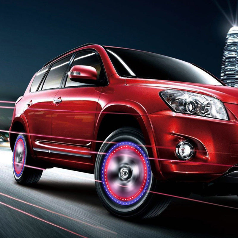 🎄Christmas Special Sale-[SAVE 50% OFF]--(SET OF 4PCS)RGB Glowing Motion Activated Solar Powered Tire Valve Cap Led Wheel Light For Car Bike Motorcycle