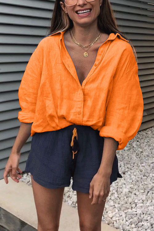 Heididress Lapel Button Down Long Sleeve Shirt