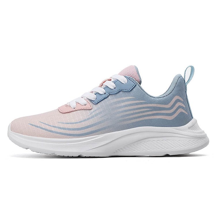 Women's Candy Color Lace-Up Mesh Sneakers