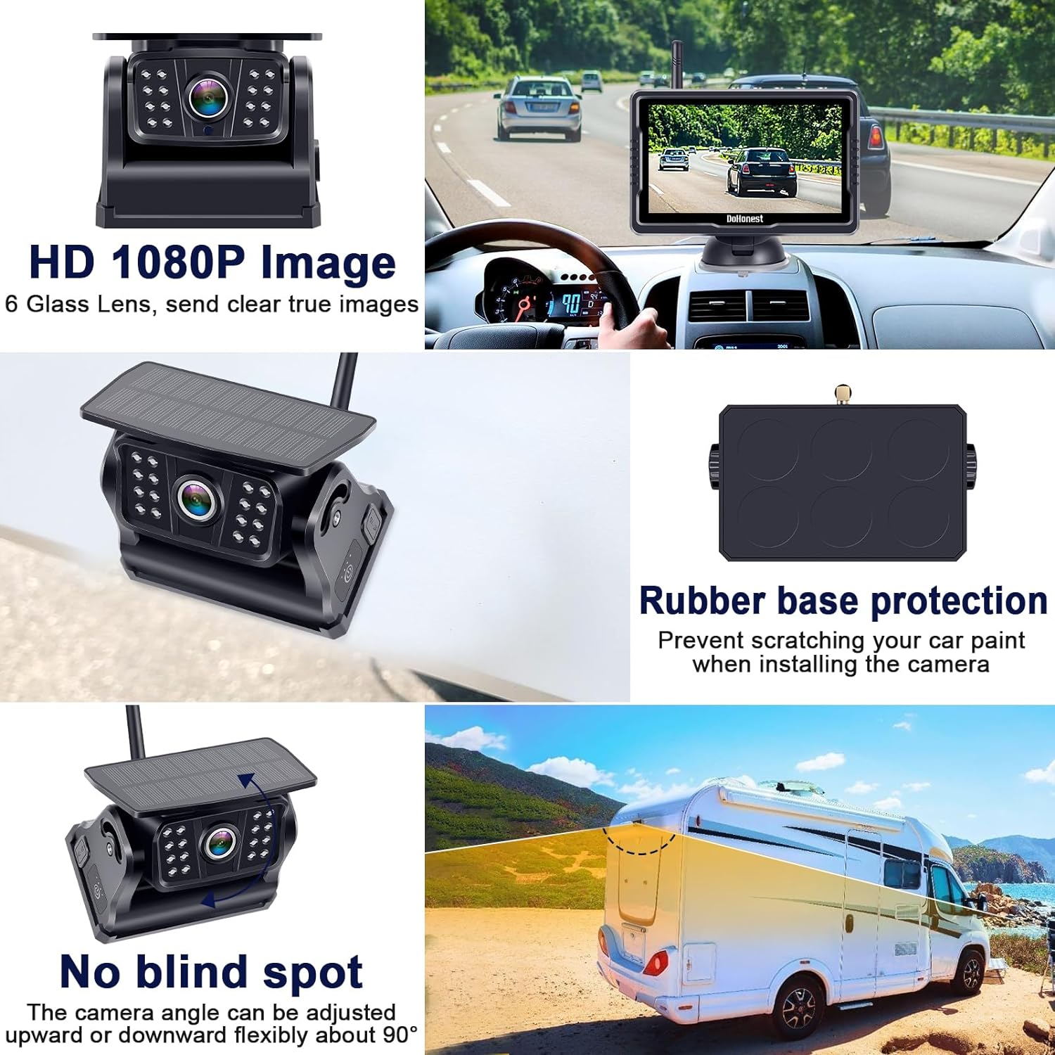 DoHonest Wireless Backup Camera Magnetic