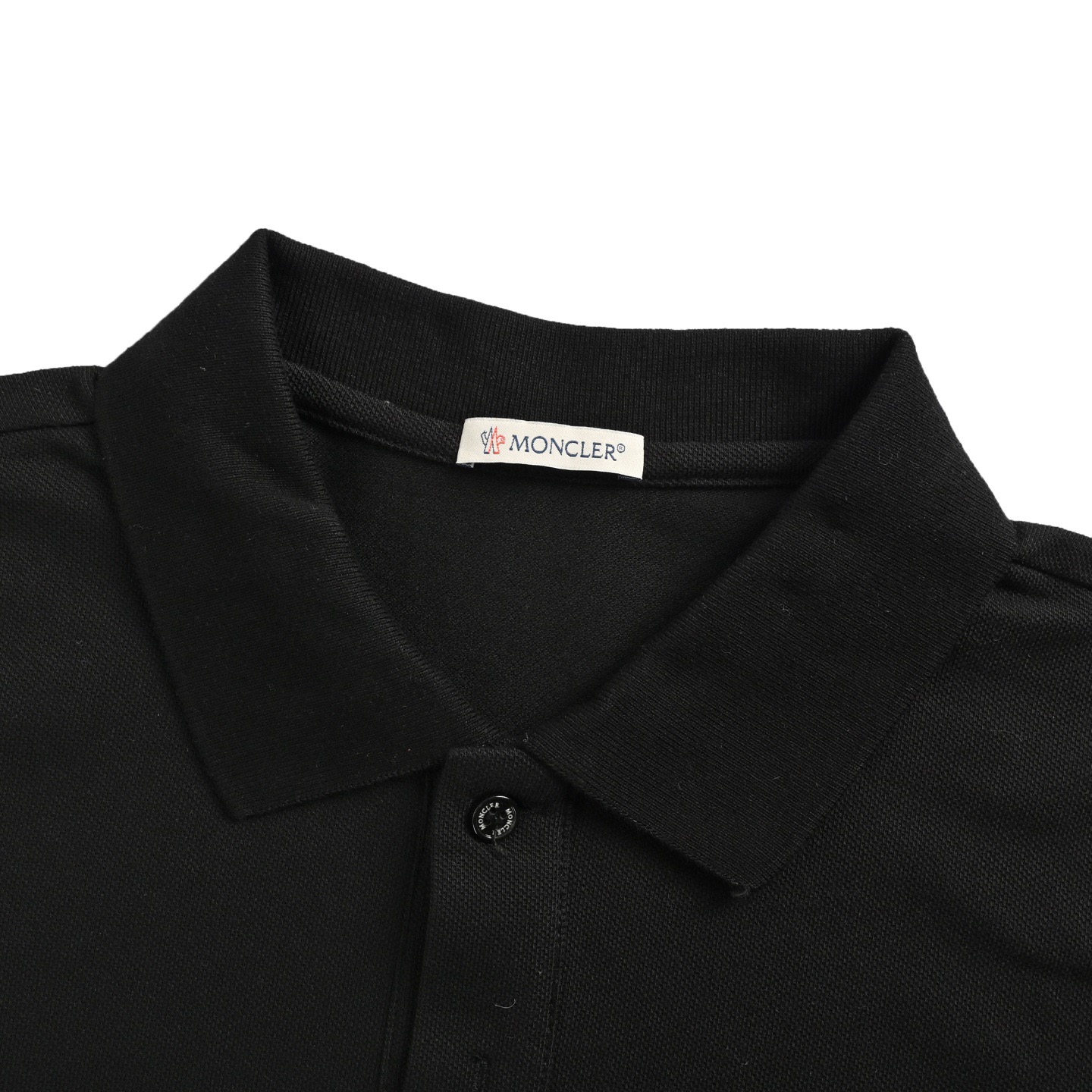 Moncler 25ss embroidered logo polo short sleeve