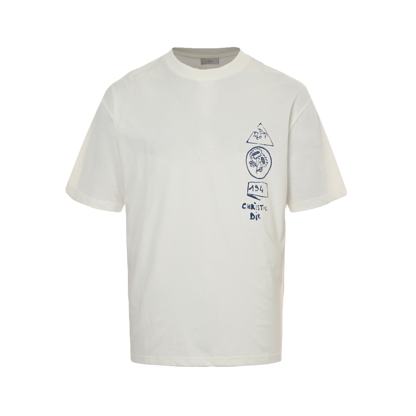 Dior 25ss printed logo short sleeve