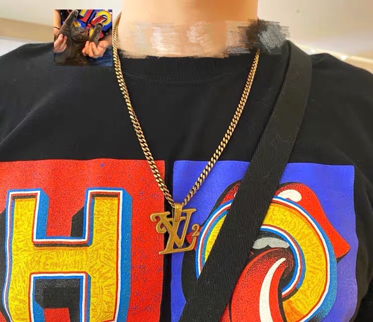 Louis Vuitton Squared Gold Necklace