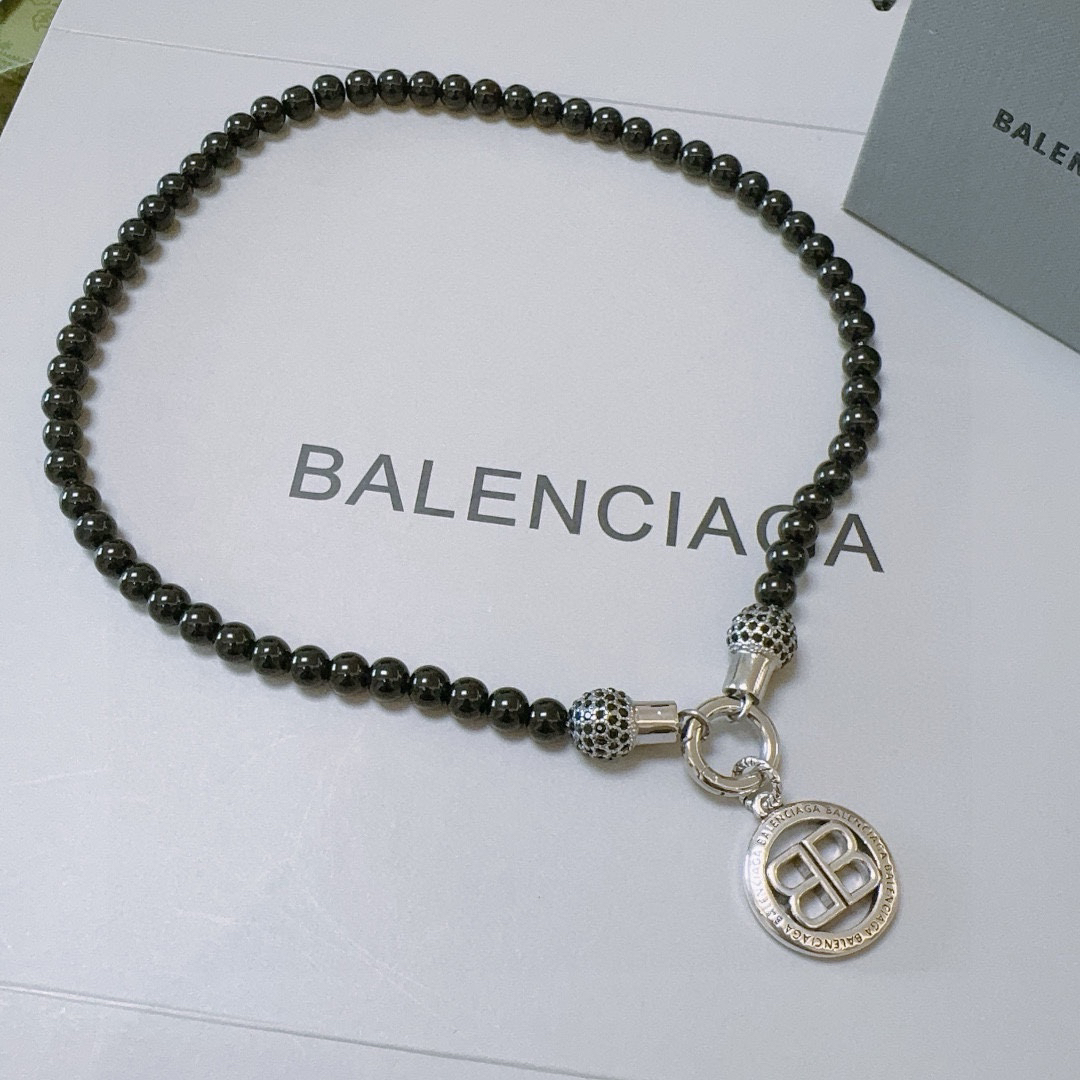 Balenciaga BB skull necklace