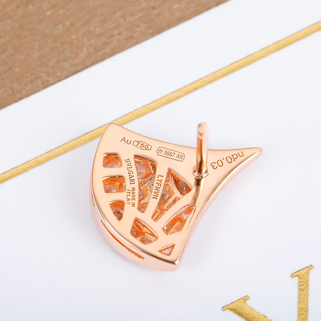 Bulgari fan-shaped diamond earrings
