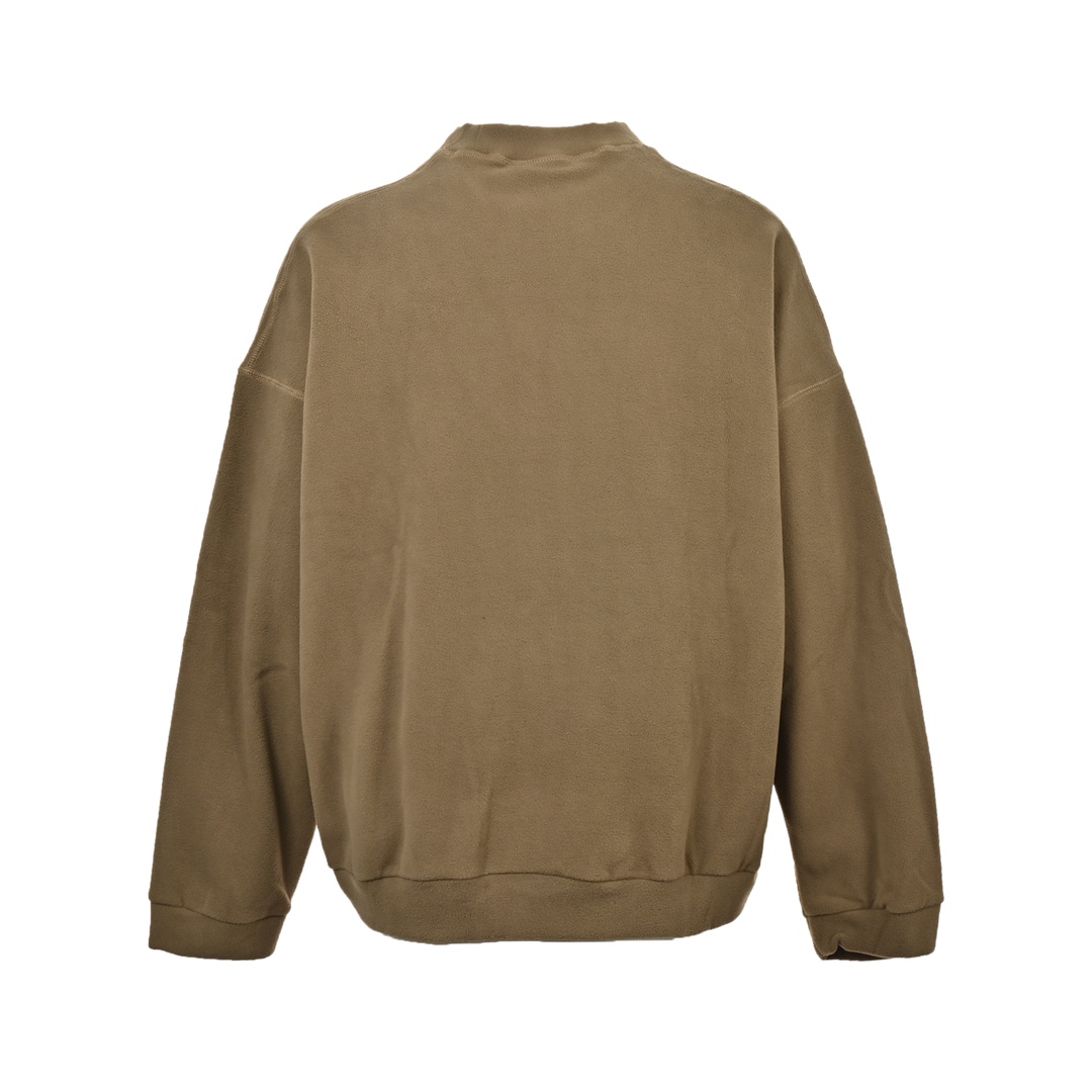Balenciaga 24Fw polar fleece 3B embroidered crew neck sweatshirt