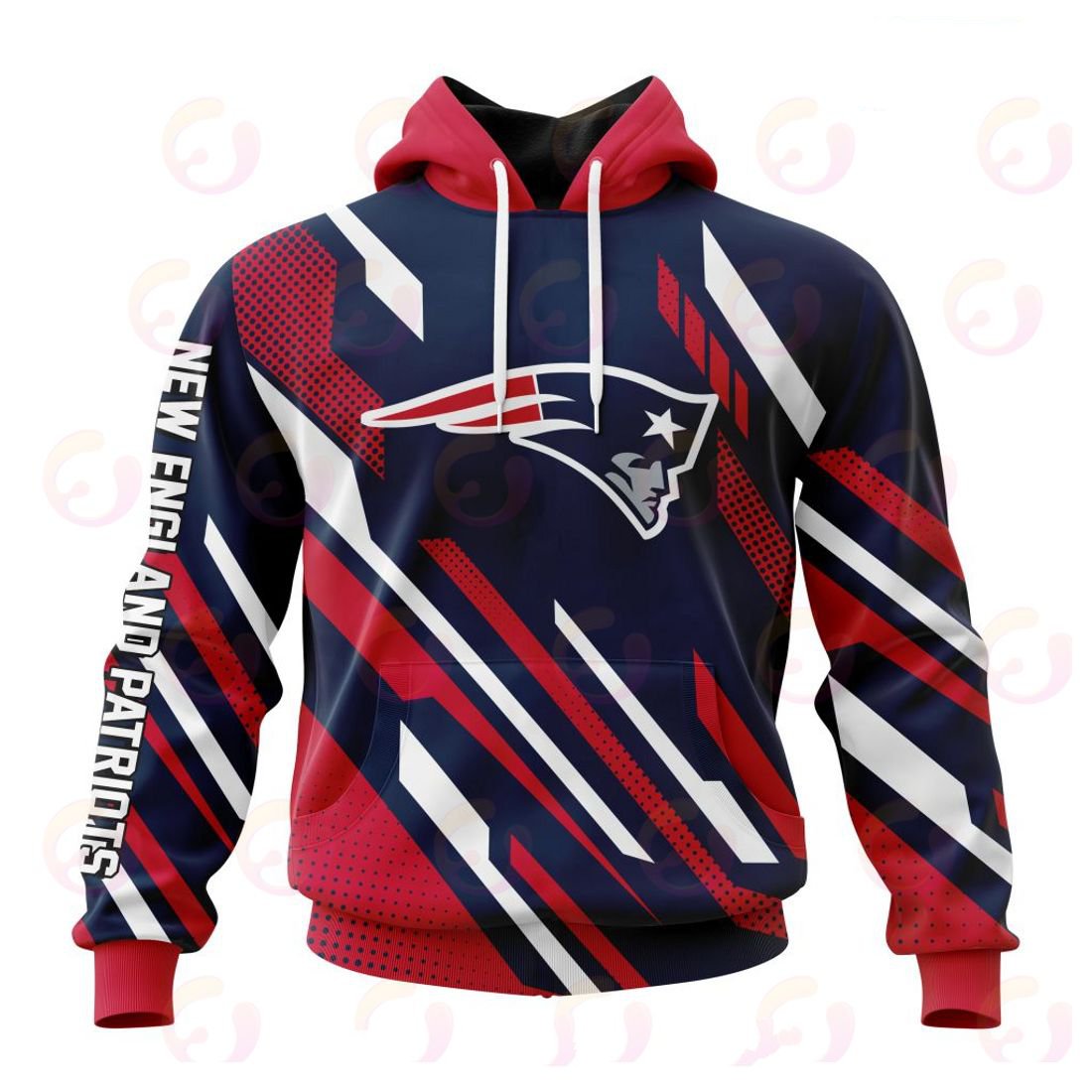 NEW ENGLAND PATRIOTS 3D HOODIE SPECIAL MOTOCROSS CONCEPT