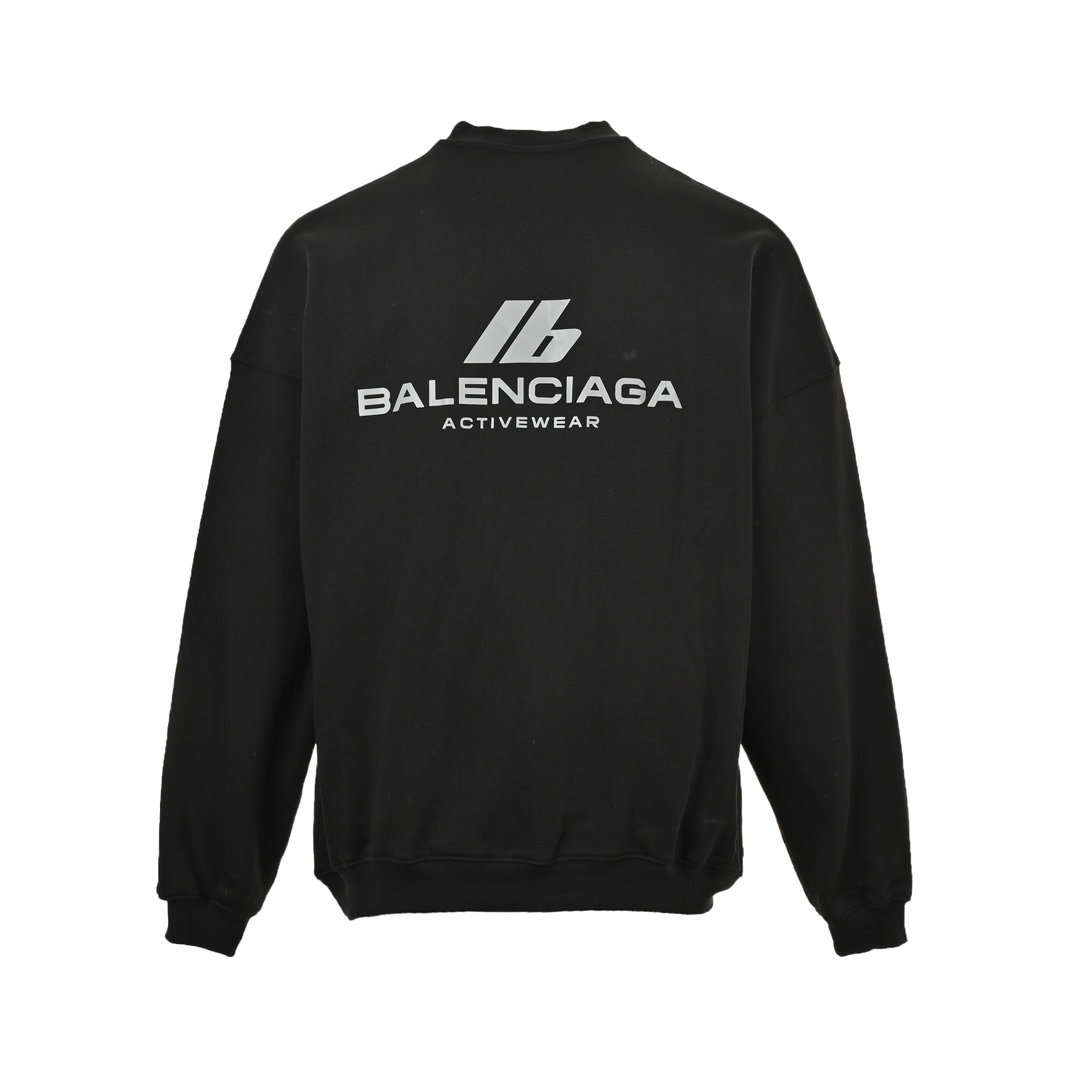 Balenciaga 24Fw reflective lettering logo crew neck sweatshirt