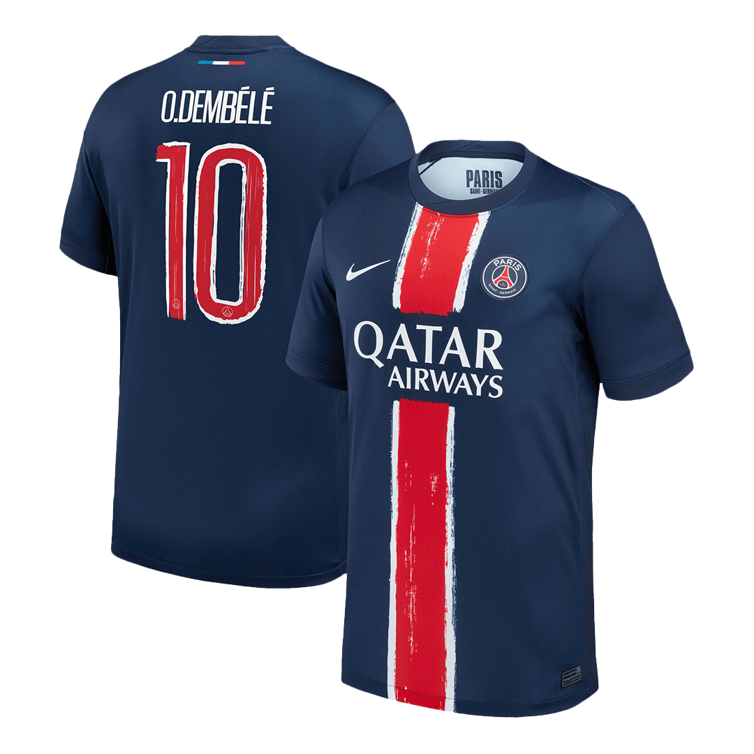 O.DEMBELE #10 PSG Home Football Jersey Custom Shirt 2024/25 - UCL